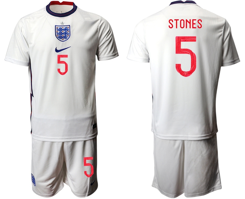 Men 2021 European Cup England home white #5 Soccer Jersey